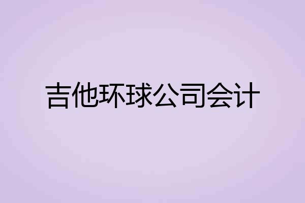 吉他环球公司会计
