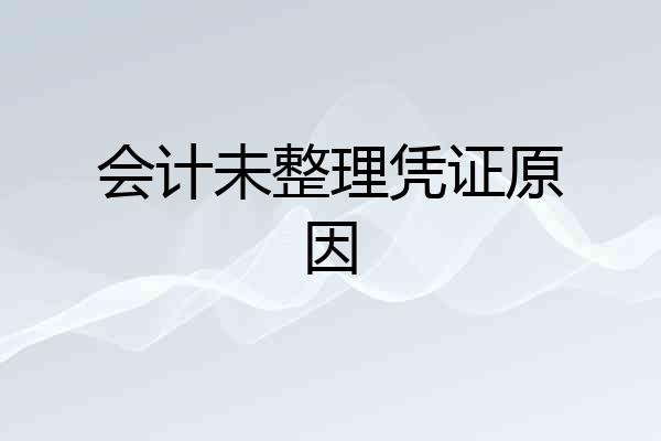 会计未整理凭证原因