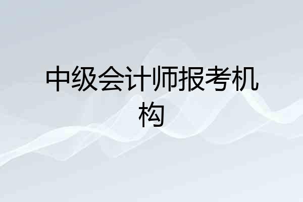 中级会计师报考机构