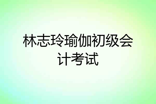林志玲瑜伽初级会计考试