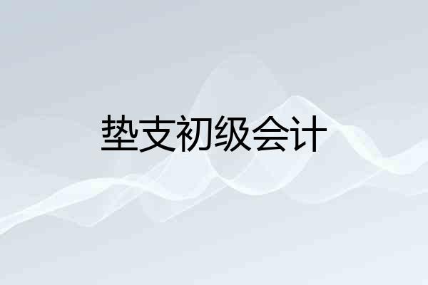 垫支初级会计