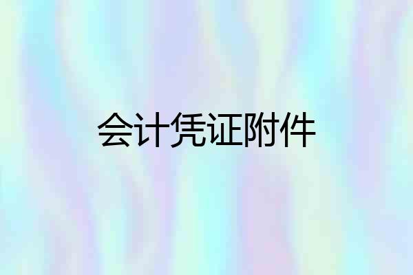会计凭证附件
