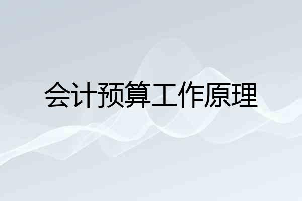 会计预算工作原理