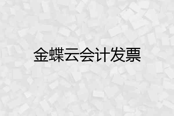 金蝶云会计发票
