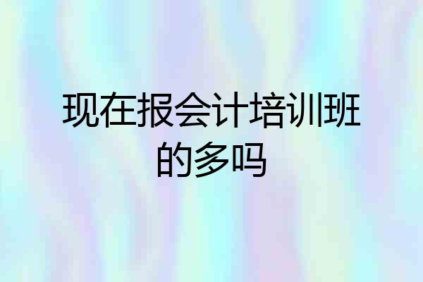 现在报会计培训班的多吗