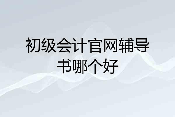 初级会计官网辅导书哪个好