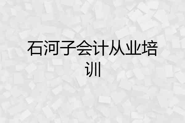 石河子会计从业培训