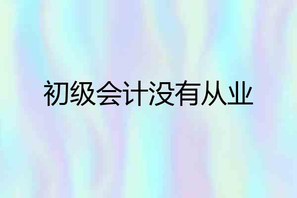初级会计没有从业