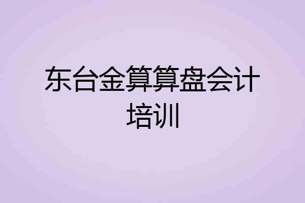 东台金算算盘会计培训