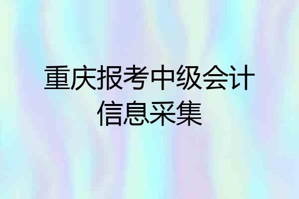 重庆报考中级会计信息采集