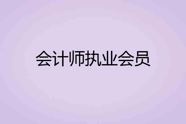 会计师执业会员