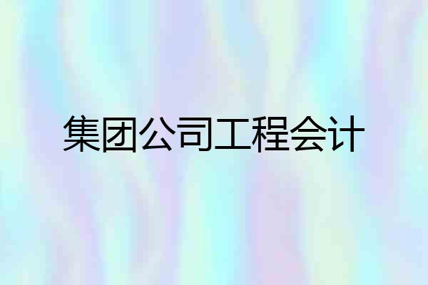 集团公司工程会计