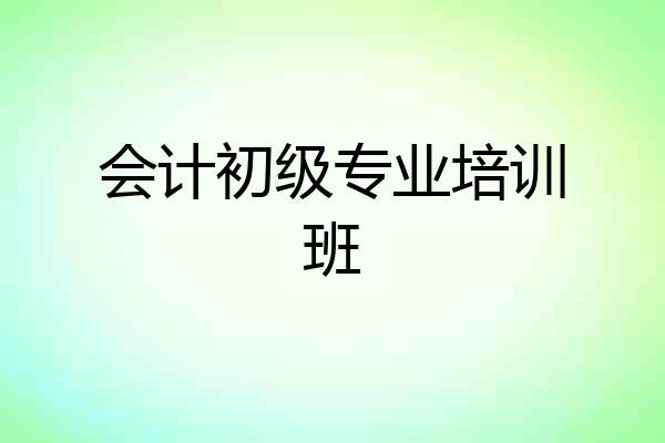 会计初级专业培训班