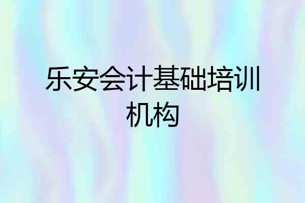 乐安会计基础培训机构