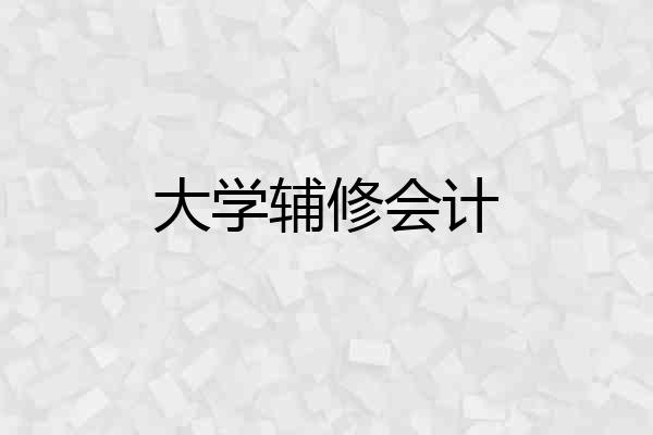 大学辅修会计