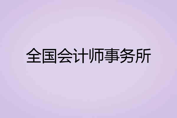 全国会计师事务所