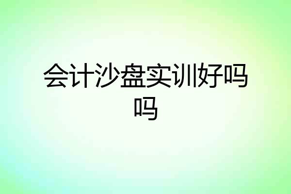 会计沙盘实训好吗吗