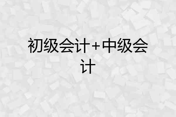 初级会计+中级会计