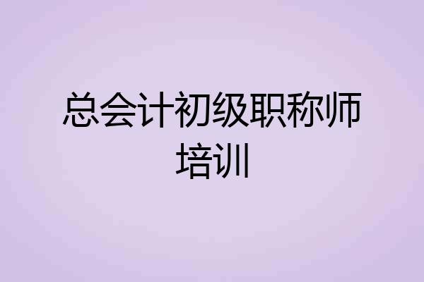 总会计初级职称师培训