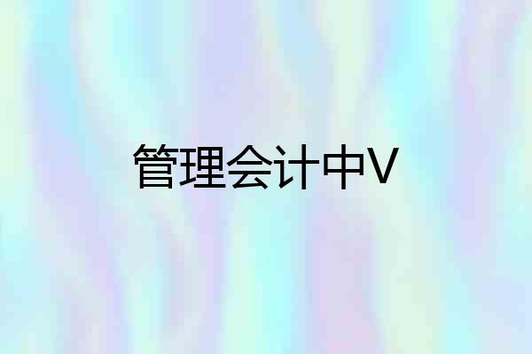 管理会计中V