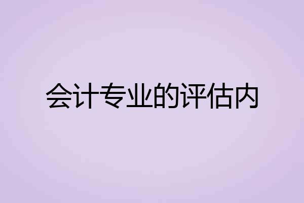 会计专业的评估内