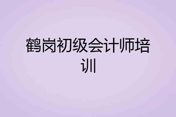 鹤岗初级会计师培训