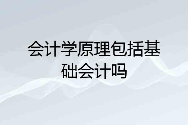 会计学原理包括基础会计吗