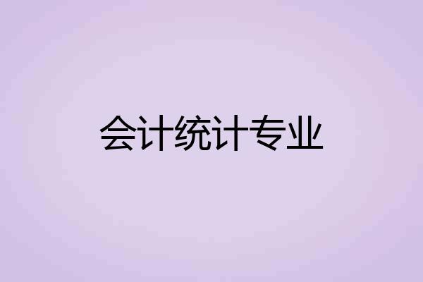 会计统计专业