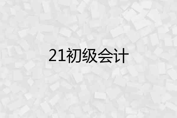 21初级会计