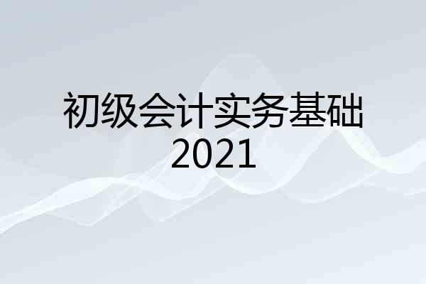 初级会计实务基础2021