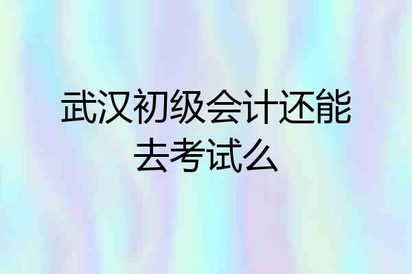 武汉初级会计还能去考试么