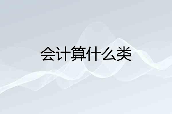 会计算什么类