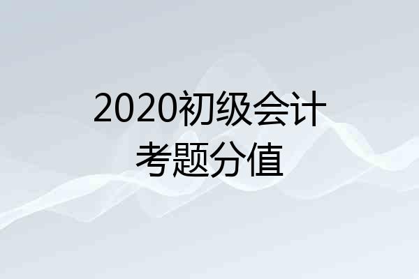 2020初级会计考题分值