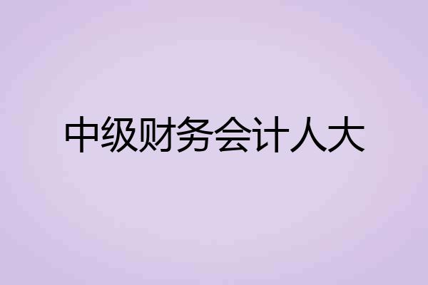 中级财务会计人大