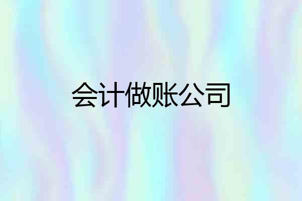 会计做账公司