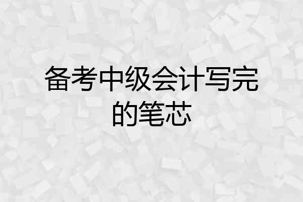 备考中级会计写完的笔芯