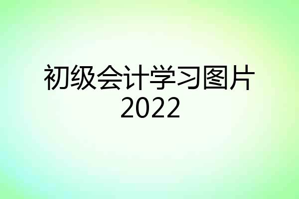 初级会计学习图片2022