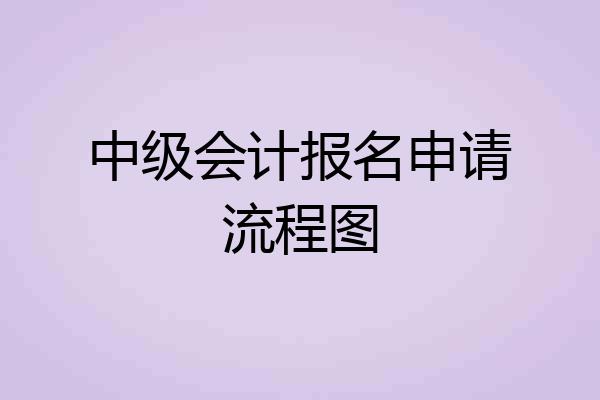 中级会计报名申请流程图