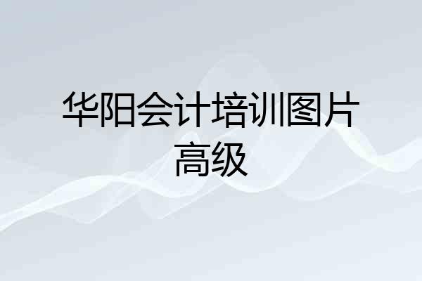 华阳会计培训图片高级