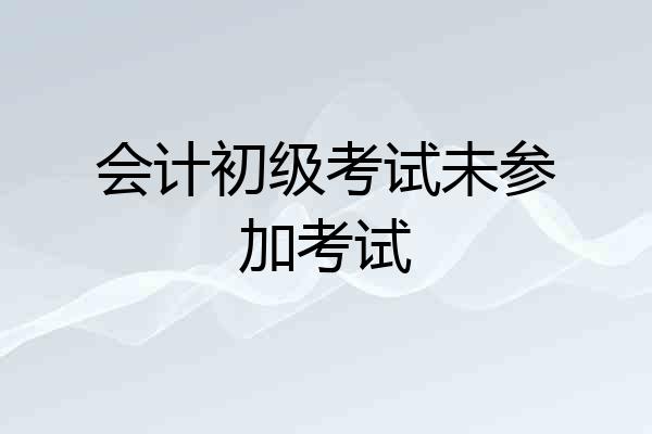 会计初级考试未参加考试