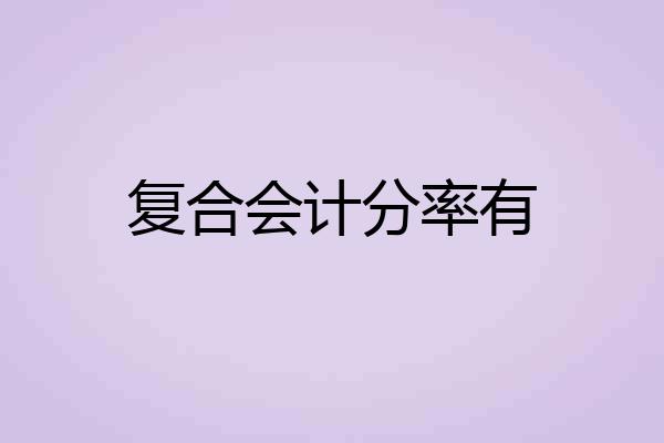 复合会计分率有