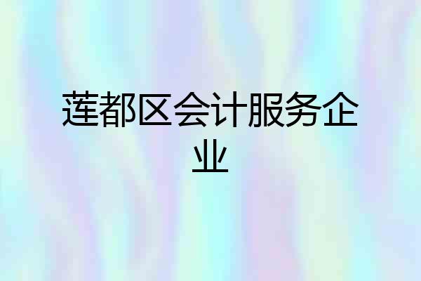 莲都区会计服务企业