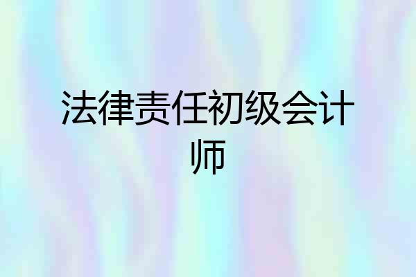 法律责任初级会计师