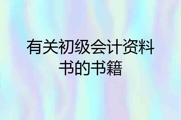 有关初级会计资料书的书籍
