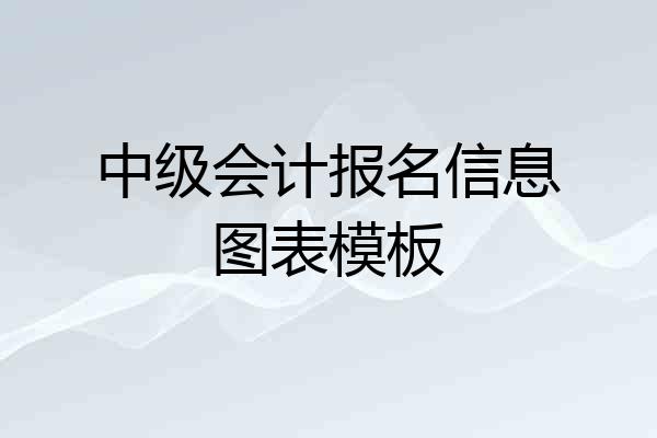 中级会计报名信息图表模板