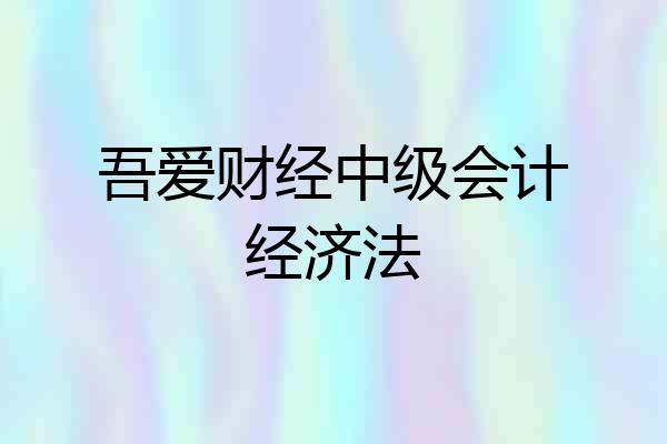吾爱财经中级会计经济法
