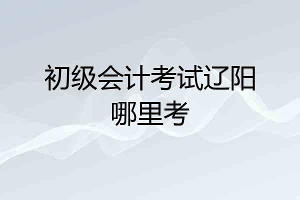 初级会计考试辽阳哪里考