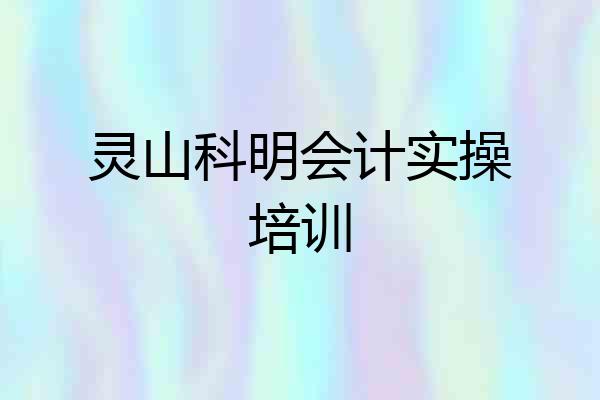 灵山科明会计实操培训