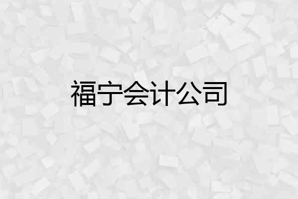 福宁会计公司