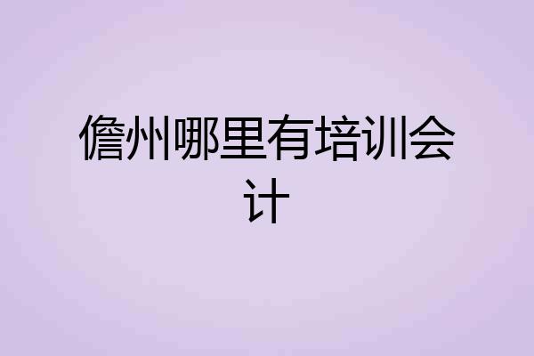儋州哪里有培训会计